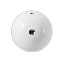 Spin 435mm Round Ceramic Basin with Overflow